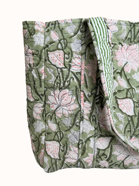 Sage Green Reversible Bag Set