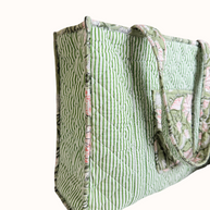 Sage Green Reversible Bag Set