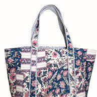 Blue Patchwork Reversible Bag
