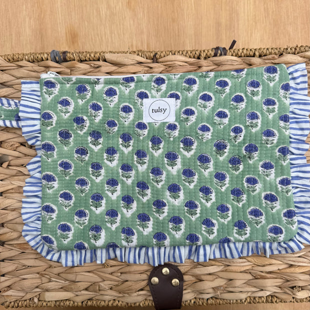 Quilted Ruffle pouch 11