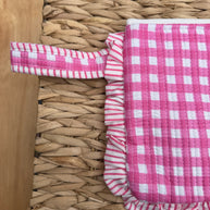 Quilted Ruffle pouch 16