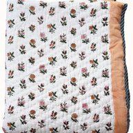 Summer Garden Block Print Cotton Quilt