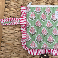 Quilted Ruffle pouch 12