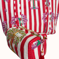 Palm Print Reversible Bag Set