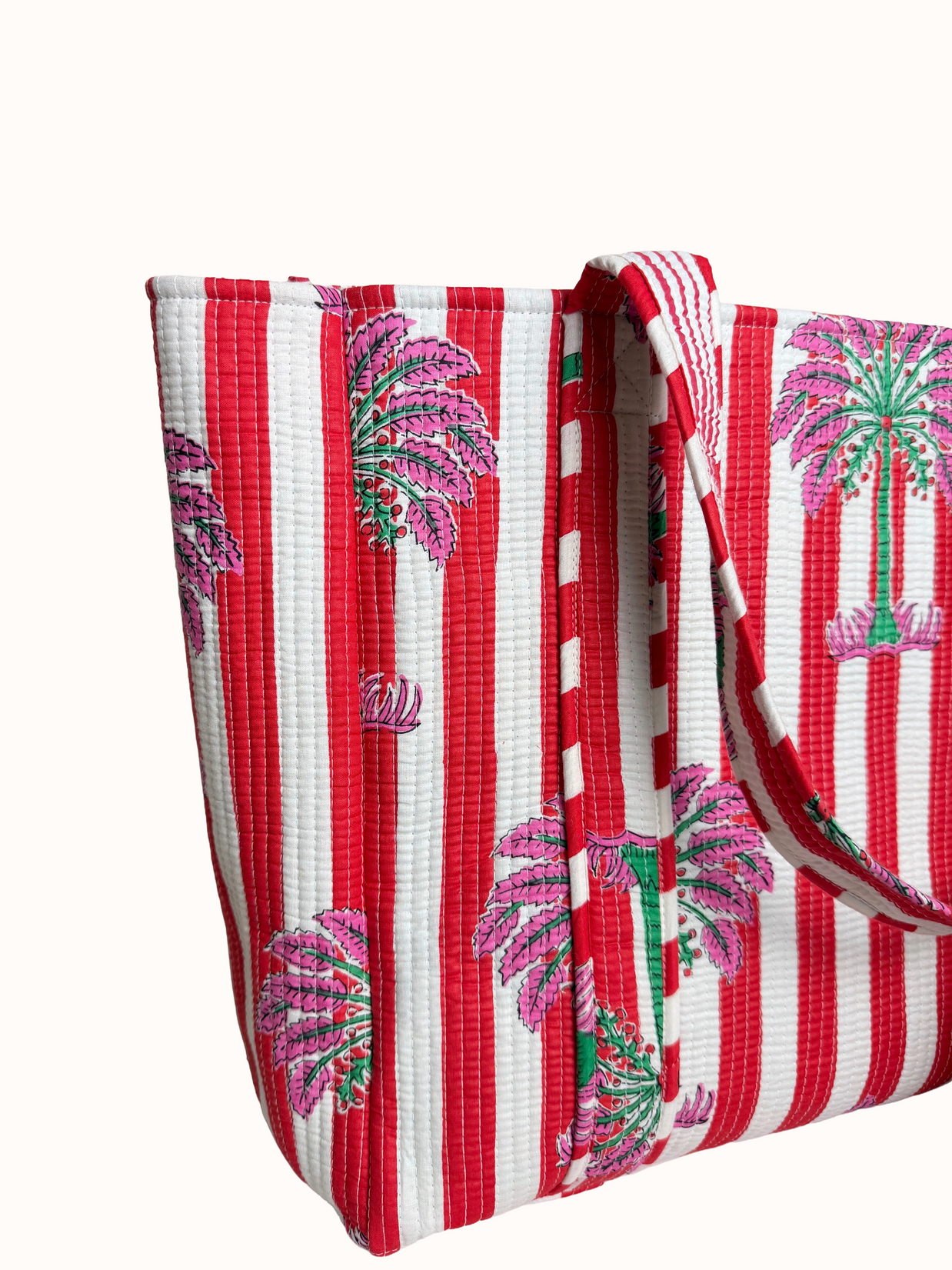 Palm Print Reversible Bag Set