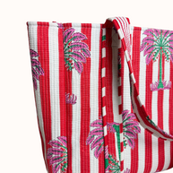 Palm Print Reversible Bag Set