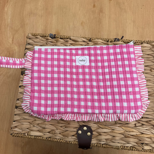 Quilted Ruffle pouch 16