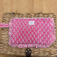 Quilted Ruffle pouch 13