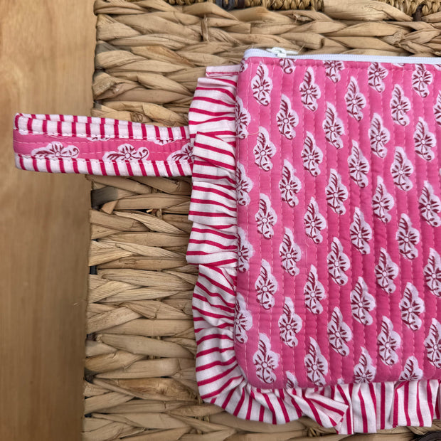 Quilted Ruffle pouch 13
