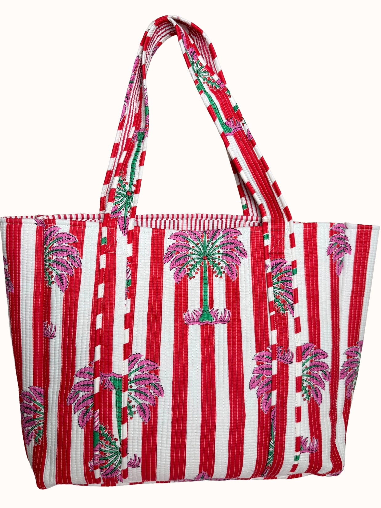 Palm Print Reversible Bag Set
