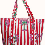 Palm Print Reversible Bag Set