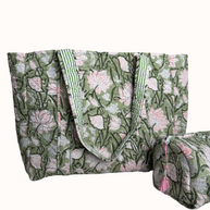Sage Green Reversible Bag Set