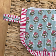 Quilted Ruffle pouch 10