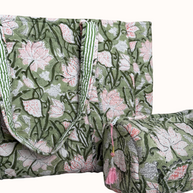 Sage Green Reversible Bag Set