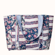 Blue Patchwork Reversible Bag