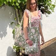 Sage Green Reversible Bag Set