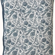 Slat Blue Block Print Cotton Quilt