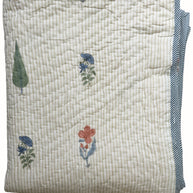 Cream Base Block Print Cotton Quilt