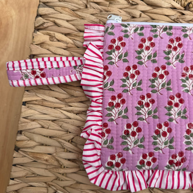 Quilted Ruffle pouch 14