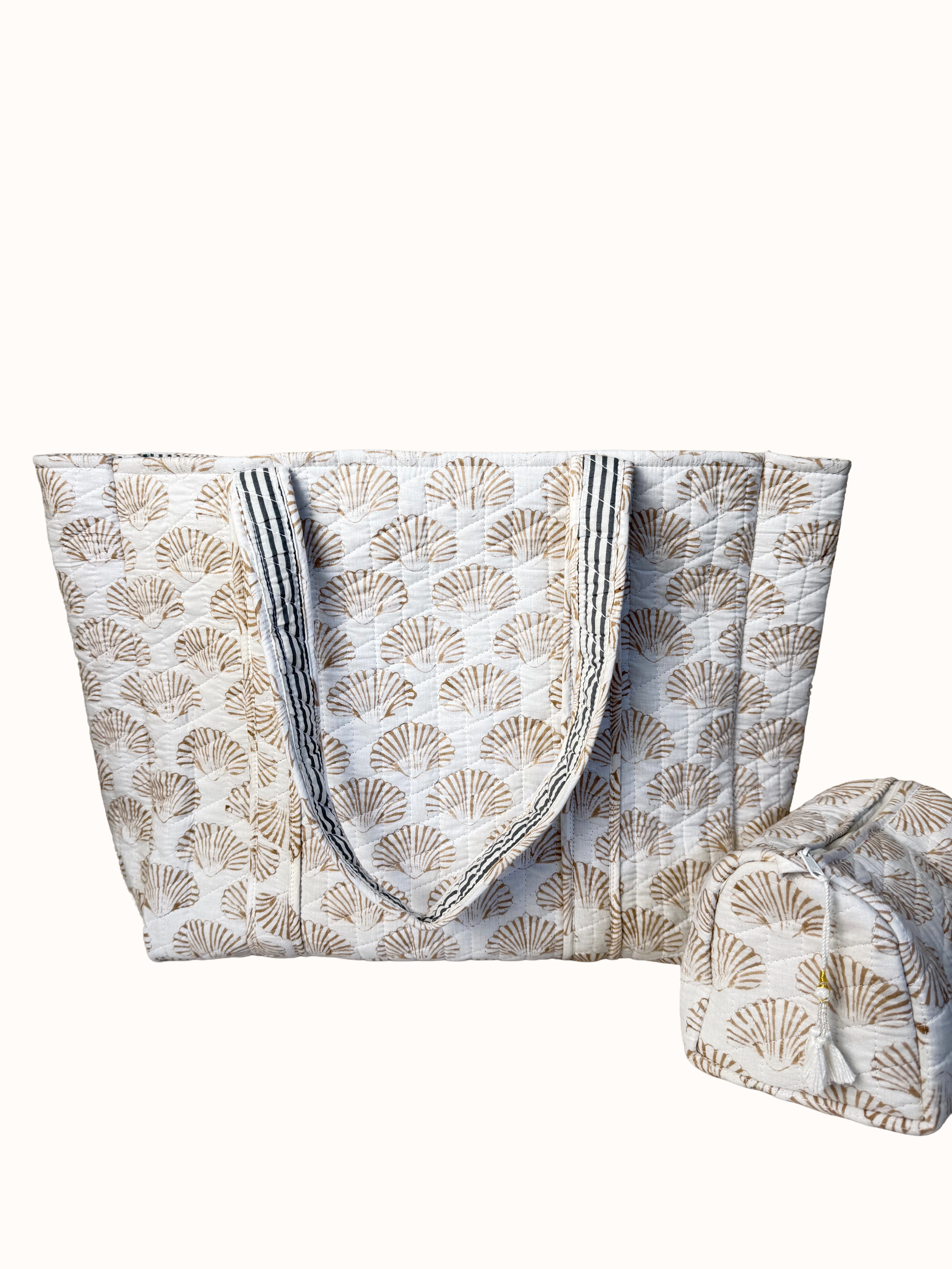 Shell Print Reversible Bag Set