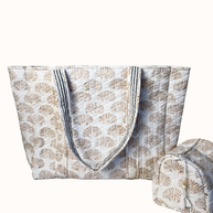 Shell Print Reversible Bag Set