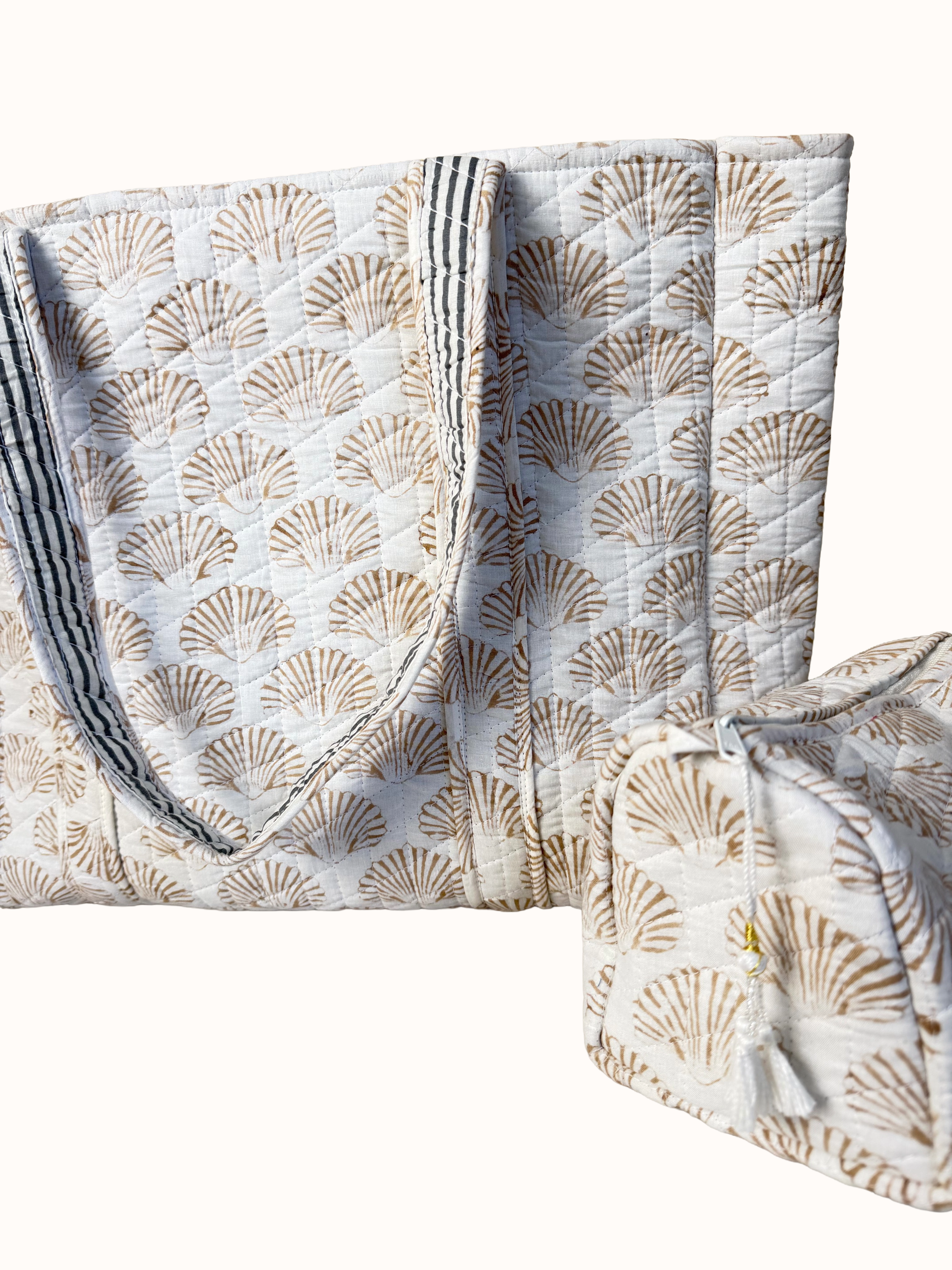 Shell Print Reversible Bag Set