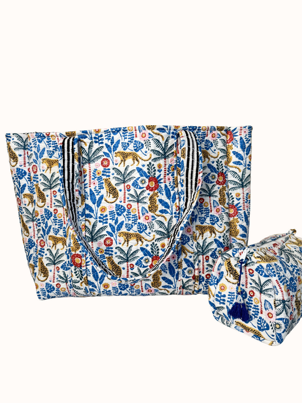 Jungle Print Reversible Bag Set