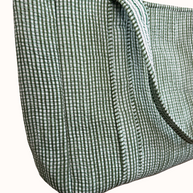 Moss Green Gingham Reversible Bag Set