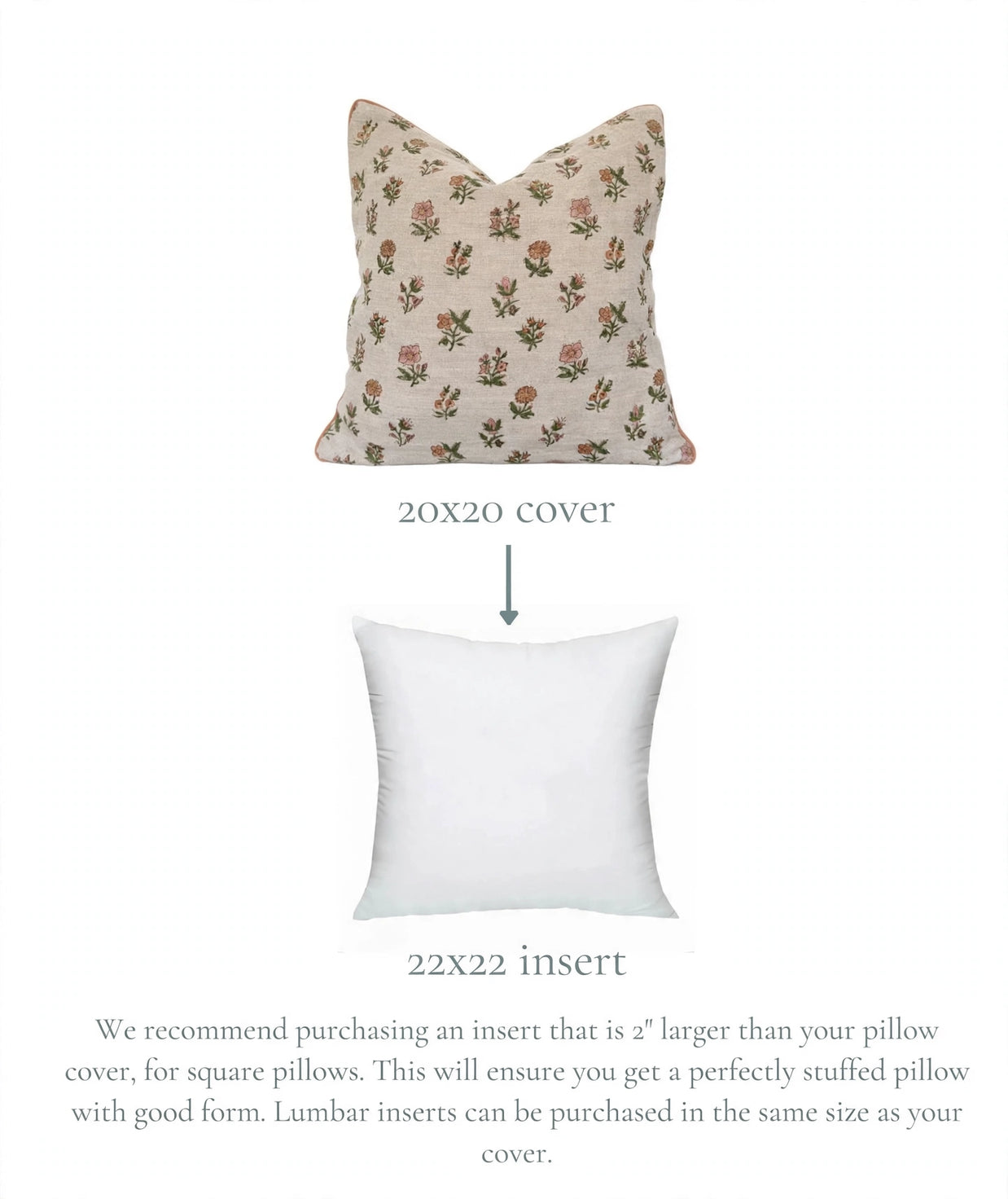 Meadow Bloom Block Print Linen Cushion Cover
